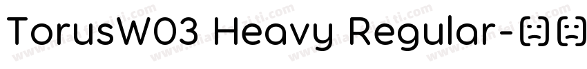 TorusW03 Heavy Regular字体转换